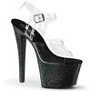 Pleaser - SKY308MG Sandale à bride à la cheville, Pole dance chaussures - Chaussures de pole dance - Noir/Transparent Product image